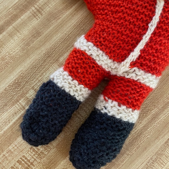 VTG 1960s Santa Claus Doll Knitted 15 Inch - Picture 5 of 8